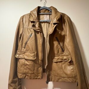 Women's Tan Leather Jacket
